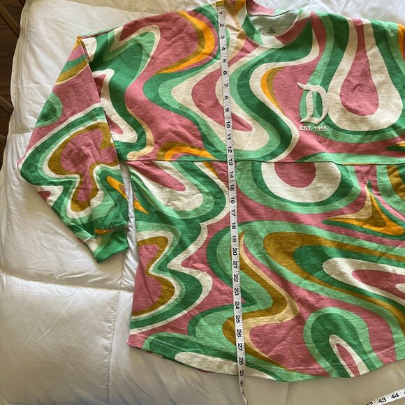 2022 Swirl Disneyland Spirit Jersey Green Pink Orange Yellow Retro Long Sleeve M - Picture 7 of 9